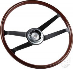 Steering wheel, faux wood, Ø420 mm (16.5"), without horn button for Porsche 911 '63-'69 912 