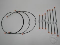 Brake line kit, 2 circuit brake system (not for models with brake booster), with 10 lines for 1 vehicle for Porsche 911 '69-'76