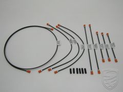 Set remleidingen (9 st.) voor 1-circuit remsysteem (niet voor modellen met rembooster) voor Porsche 911 '63-'67
