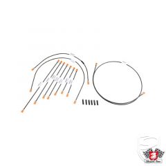 Brake line kit, 2 circuit brake system (not for models with brake booster), with 10 lines for 1 vehicle for Porsche 911 '69-'71