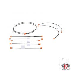 Brake line kit, 1 circuit brake system, with 8 lines for 1 vehicle for Porsche 356 B T6