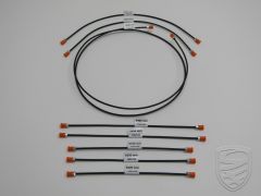 Set remleidingen (8 st) voor 1-circuit remsysteem voor Porsche 356 B-T6