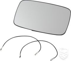 Spiegelglas voor buitenspiegel, elektrisch verwarmd. Vlak. Links=Rechts
