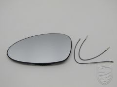 Door mirror glass, flat, left for Porsche 964 993 928 968