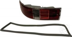 Tail light, US version, with housing and rubber seal, red/clear/red, left for Porsche 911F '63-'68