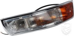 Turn signal light, complete, yellow/white, front, right, with E-mark