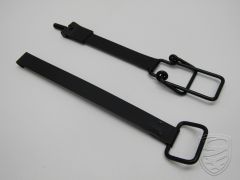 Battery strap set (2 pcs.), stainless steel, black