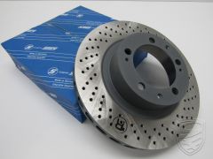 Brake disc perforated, front axle, right for Porsche 964 RS/Turbo 3.3/Turbo-look
