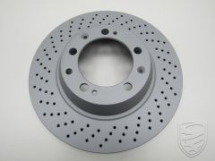 Brake disc, rear axle, ventilated, perforated, left for Porsche 993RS C2S C4S Turbo