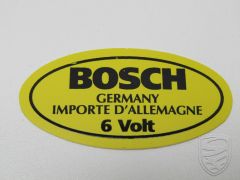 Sticker, 6 V for Bosch coil for Porsche 356 A/B/C