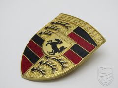 Red hood crest, emblem for Porsche 911 '74-'89 964 924 928 944 968