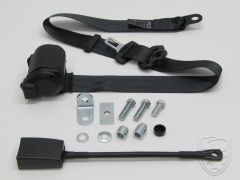 3-point safety belt, black for Porsche 911 '69-'85 928