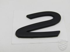 Embleem "2" zwart voor Porsche 964 C2