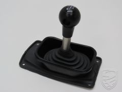 Shift knob kit "DLS-style", black sleeve, 6-speed for Porsche 993