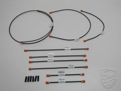 Set remleidingen (9 st) voor 1-circuit remsysteem (niet voor modellen met rembooster) voor Porsche 911 '67-'68