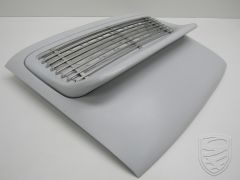 "Singer-style" spoiler with stainless steel grille for 964 mounted in engine cover for 911 F/G '63-'89 - carbon