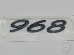 Emblem "968" black for Porsche 968 986 Boxster
