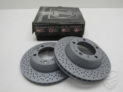 Set 2x Brake disc, ventilated, rear, 299x24mm, left+right, ZIMMERMANN for Porsche 986S 987S