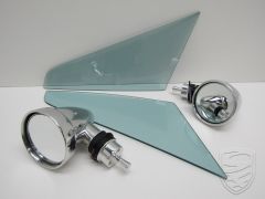 Set of electrical side mirrors in "Singer-style" with triangular windows for 911 964 993