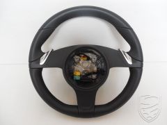 Porsche 991.1 981 Boxster Cayman 2012-2016 steering wheel PDK smooth leather black