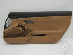 Porsche 991 Garniture de porte droite cuir bicolore espresso/cognac