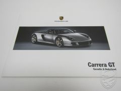 1reEDITION Porsche 980 Carrera GT Garantie & Entretien Carnet d'entretien 7/03 (version néerlandaise)